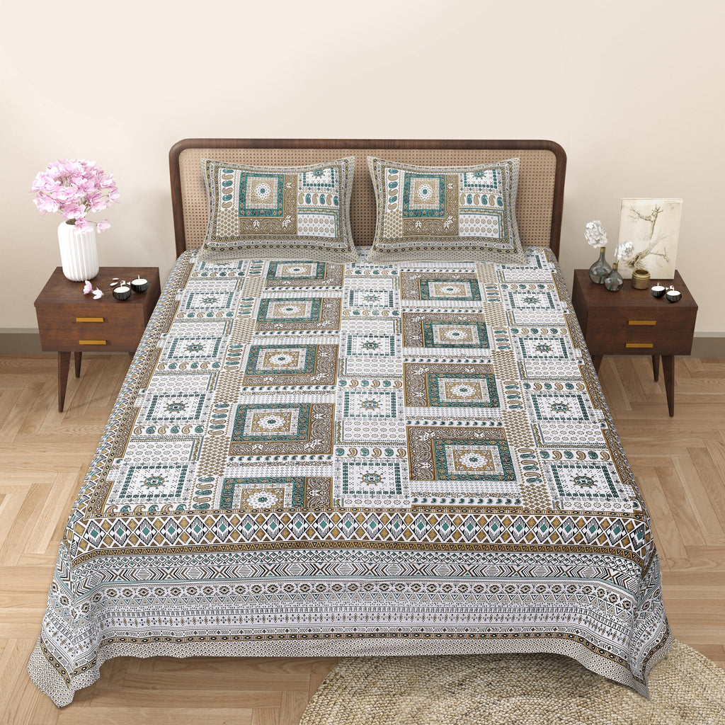 Enhance Your Home with Rang Mahal Viscose Double Bedsheet – 90x108 Inches with 2 Pillow Covers