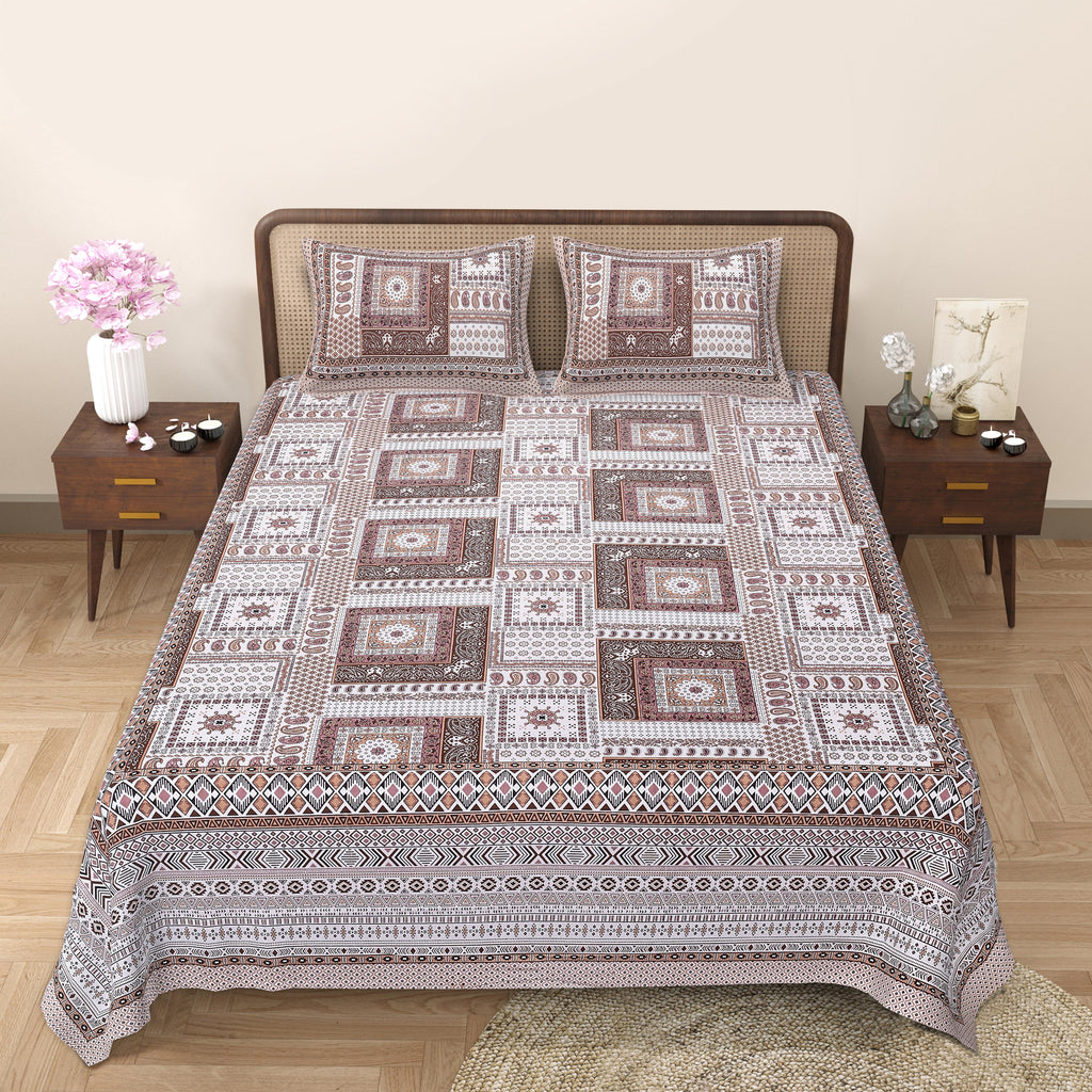 Enhance Your Home with Rang Mahal Viscose Double Bedsheet – 90x108 Inches with 2 Pillow Covers