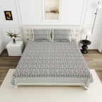 Viscose Bindaas Collection 95x108 Double Bedsheet with Traditional Paisley Motifs