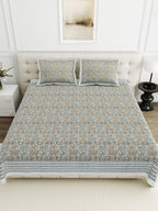 Viscose Bindaas Collection 95x108 Double Bedsheet with Traditional Paisley Motifs
