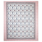 95x108 Viscose Hungama Collection Double Bedsheet with Geometric Floral Patterns & Matching Pillow Covers