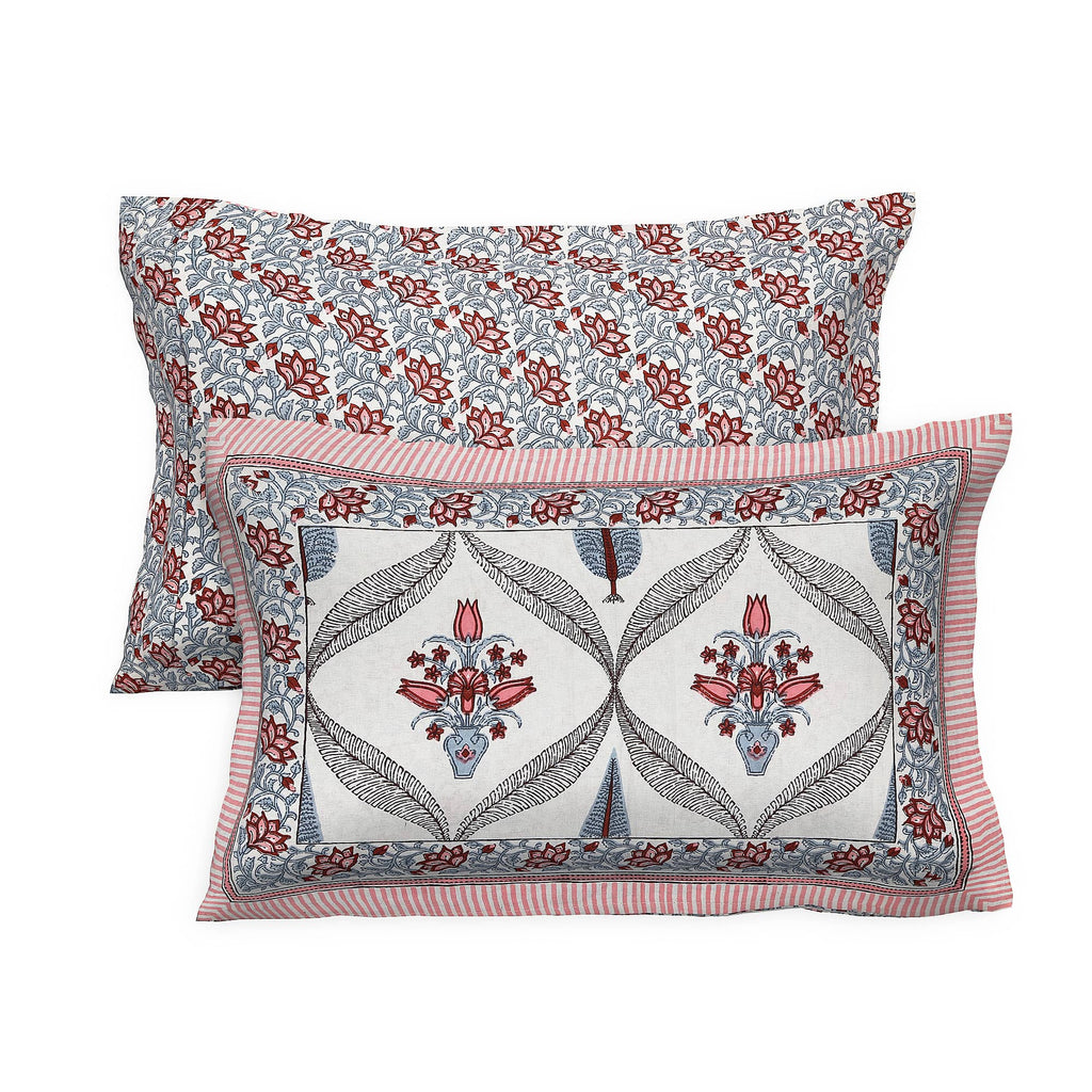95x108 Viscose Hungama Collection Double Bedsheet with Geometric Floral Patterns & Matching Pillow Covers