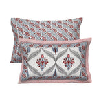 95x108 Viscose Hungama Collection Double Bedsheet with Geometric Floral Patterns & Matching Pillow Covers