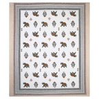 95x108 Viscose Hungama Collection Double Bedsheet with Elephant & Floral Motifs and Pillow Covers