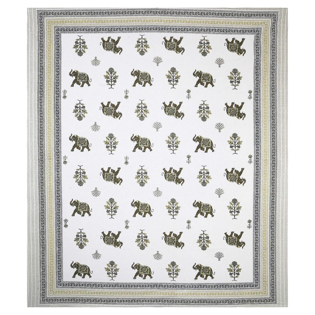 95x108 Viscose Hungama Collection Double Bedsheet with Palm & Floral Design and Pillow Covers