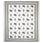 95x108 Viscose Hungama Collection Double Bedsheet with Palm & Floral Design and Pillow Covers