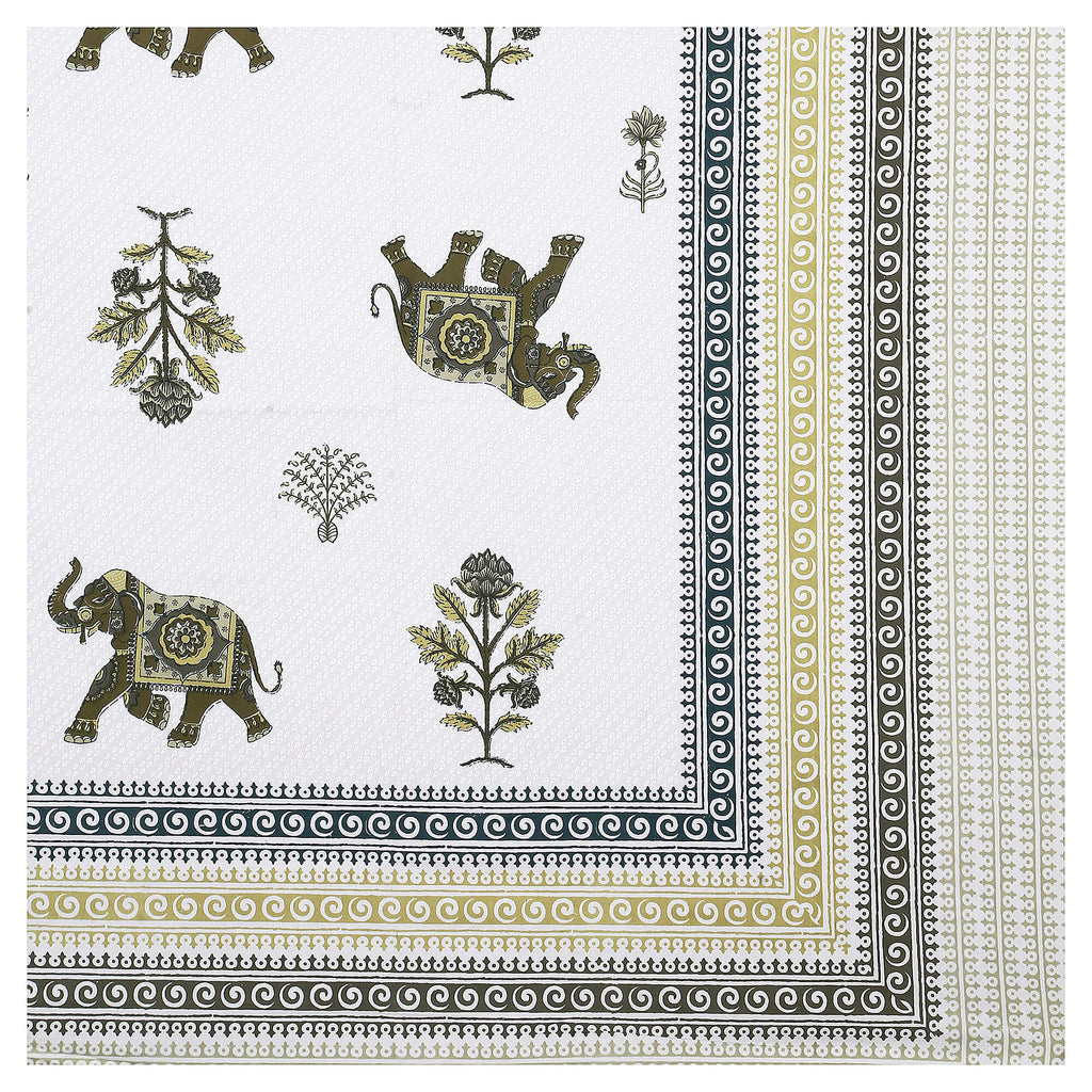 95x108 Viscose Hungama Collection Double Bedsheet with Palm & Floral Design and Pillow Covers