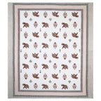 95x108 Viscose Hungama Collection Double Bedsheet with Palm & Floral Design and Pillow Covers