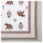 95x108 Viscose Hungama Collection Double Bedsheet with Palm & Floral Design and Pillow Covers