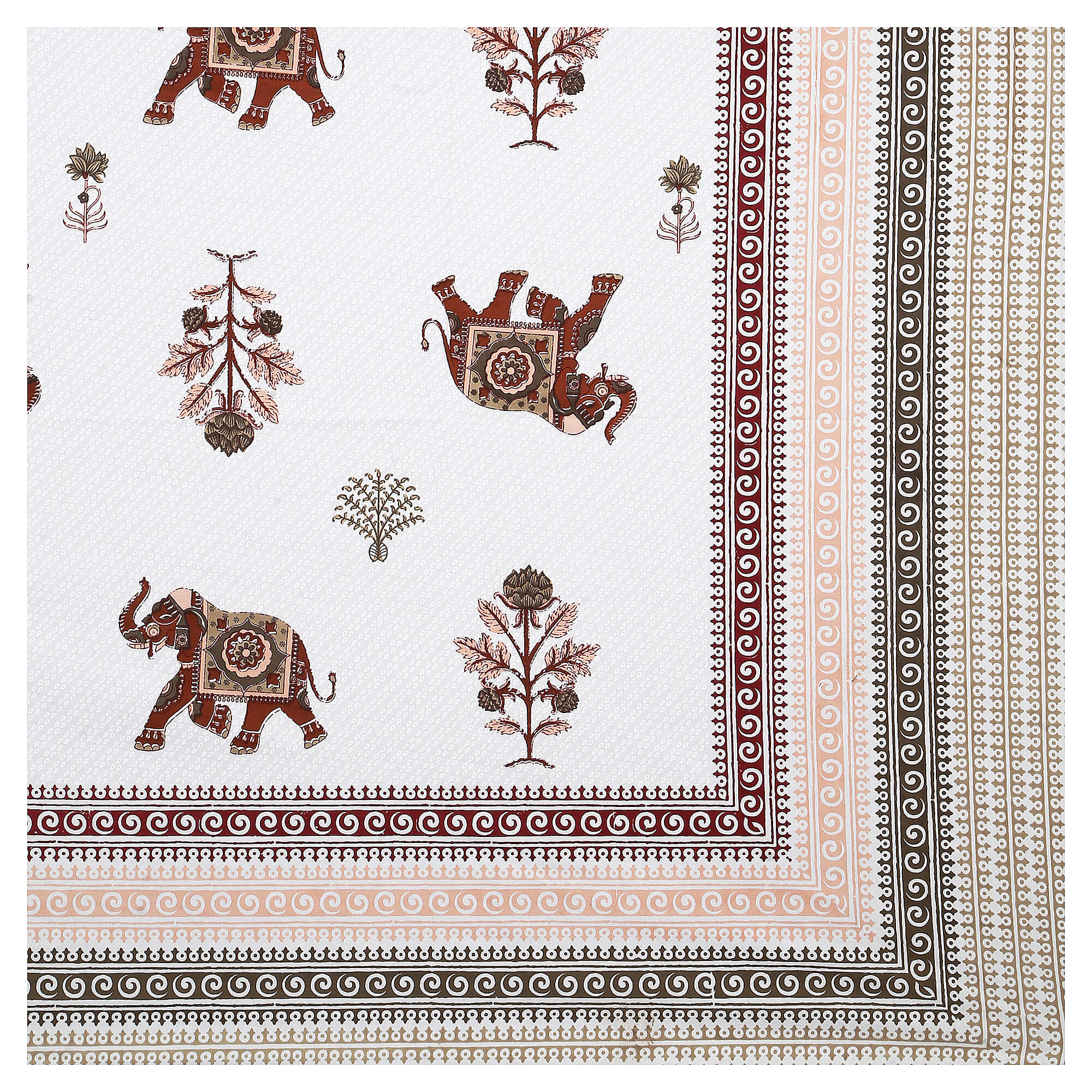 95x108 Viscose Hungama Collection Double Bedsheet with Palm & Floral Design and Pillow Covers