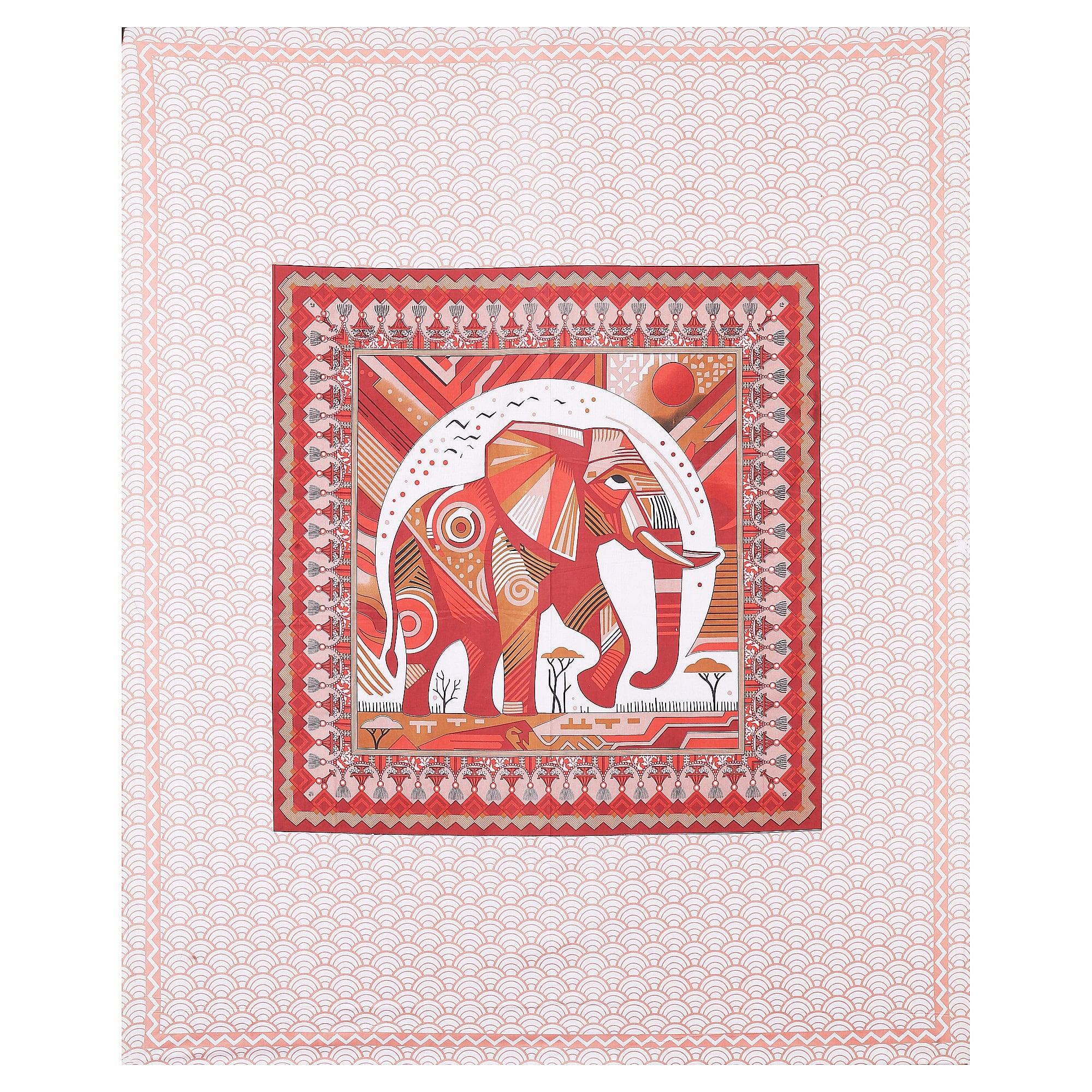 Make a Bold Statement with Rang Mahal Viscose Double Bedsheet – 90x108 Inches with 2 Pillow Covers