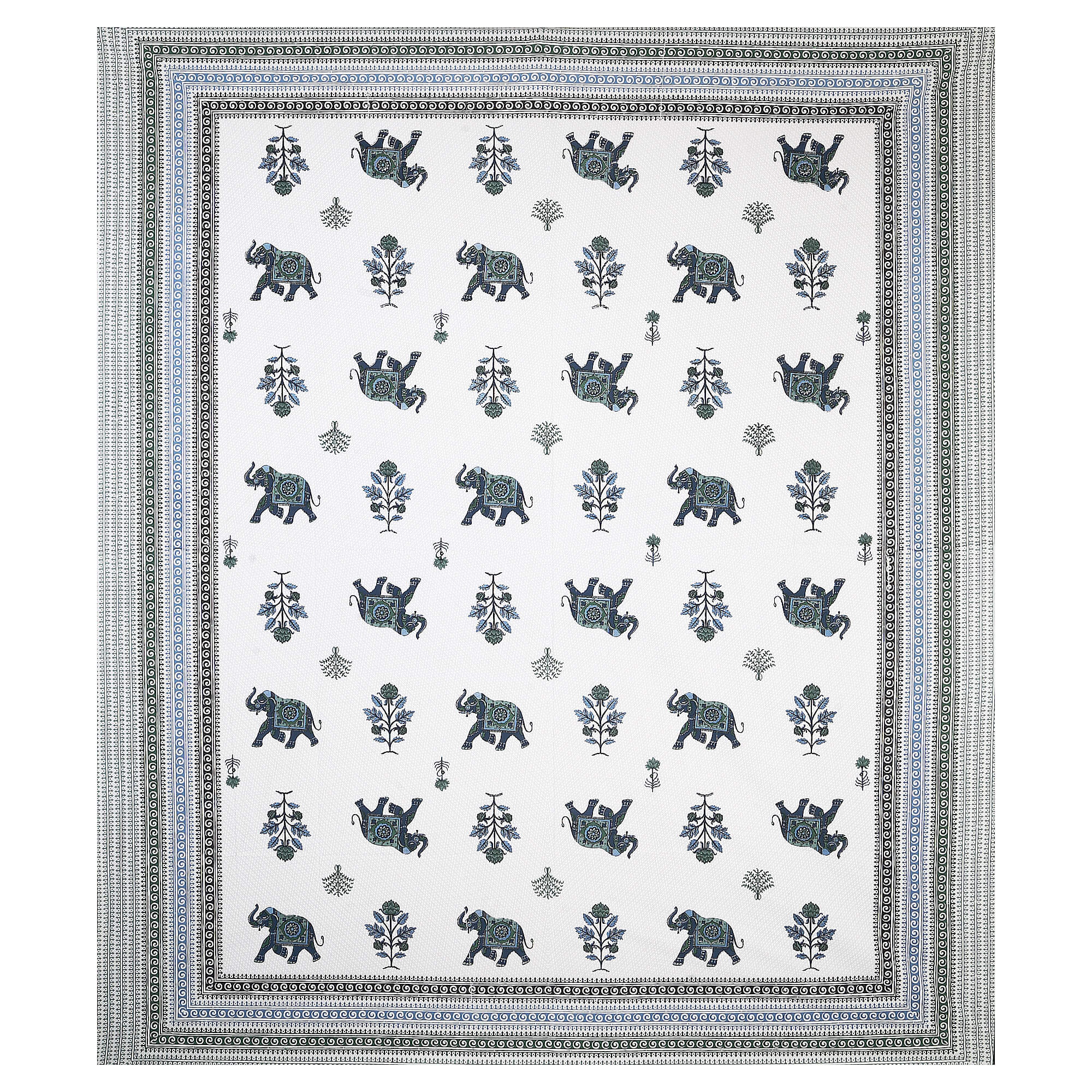 95x108 Viscose Hungama Collection Double Bedsheet with Palm & Floral Design and Pillow Covers