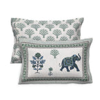 95x108 Viscose Hungama Collection Double Bedsheet with Palm & Floral Design and Pillow Covers