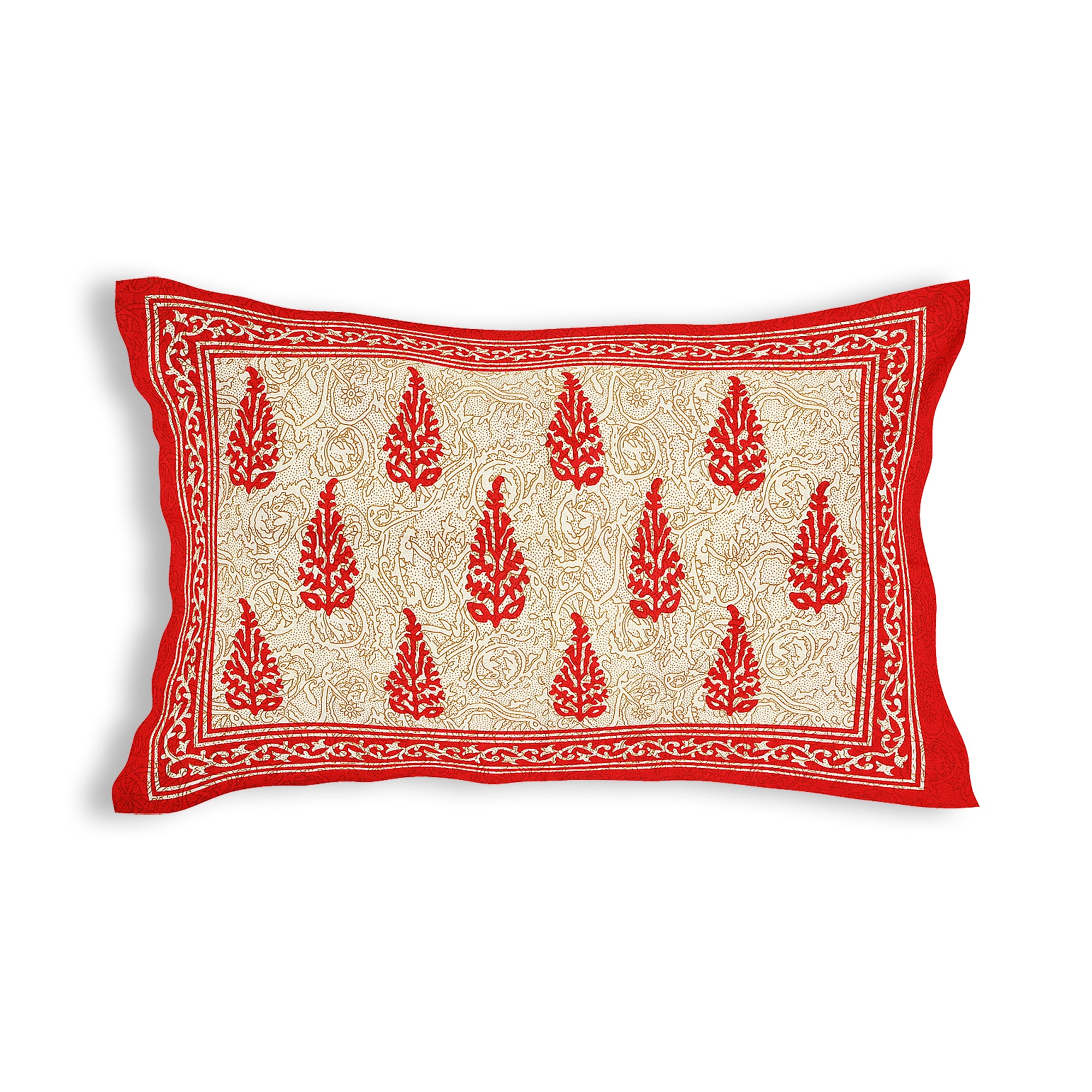 59" Eco Handblock Print 100% Cotton Single Bedsheet with 1 Pillow Cover (60x90)