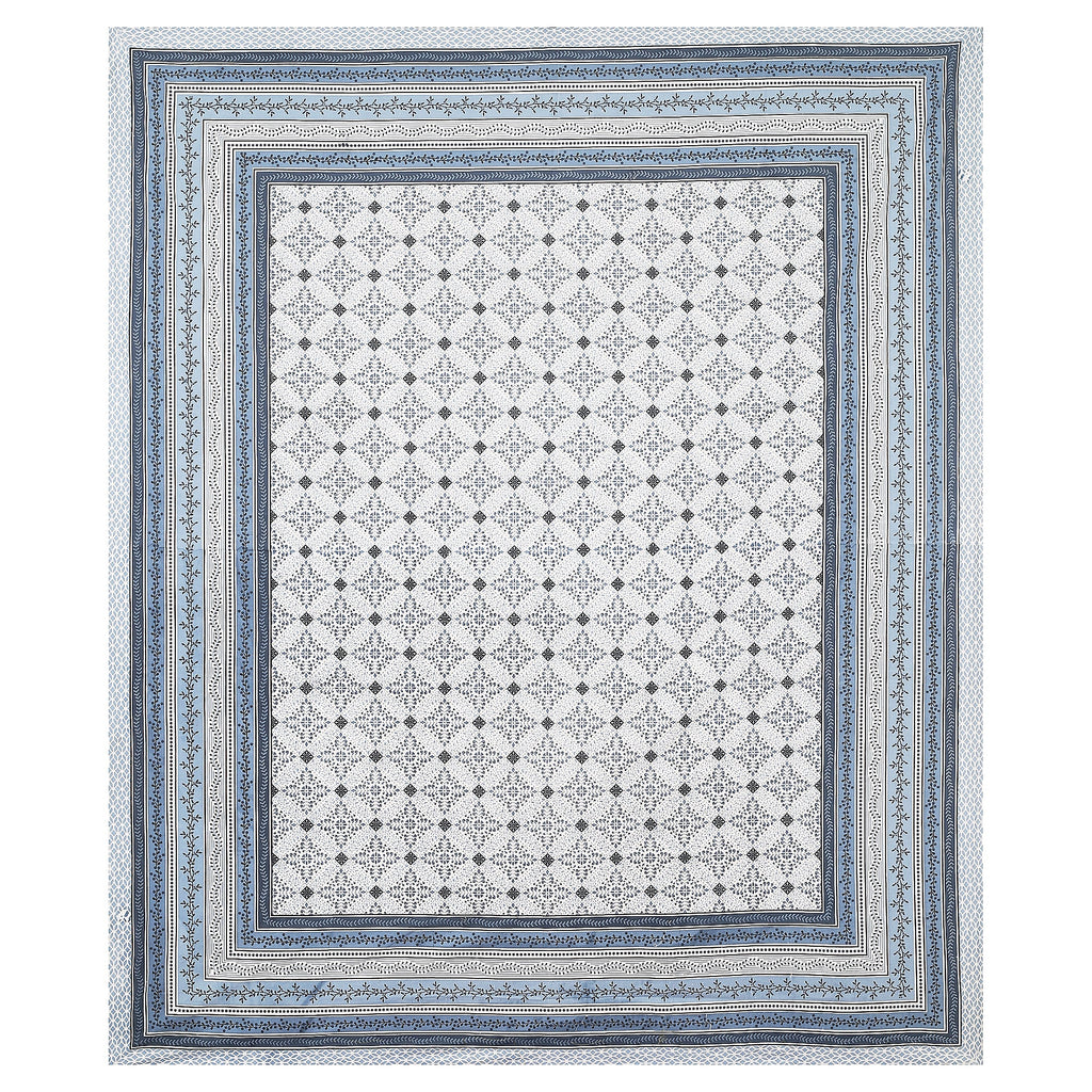 Rangmahal Collection 90x108 Viscose Double Bedsheet with Intricate Motifs & Matching Pillow Covers