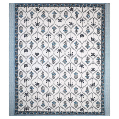95x108 Viscose Hungama Collection Double Bedsheet with Palm & Floral Design and Pillow Covers