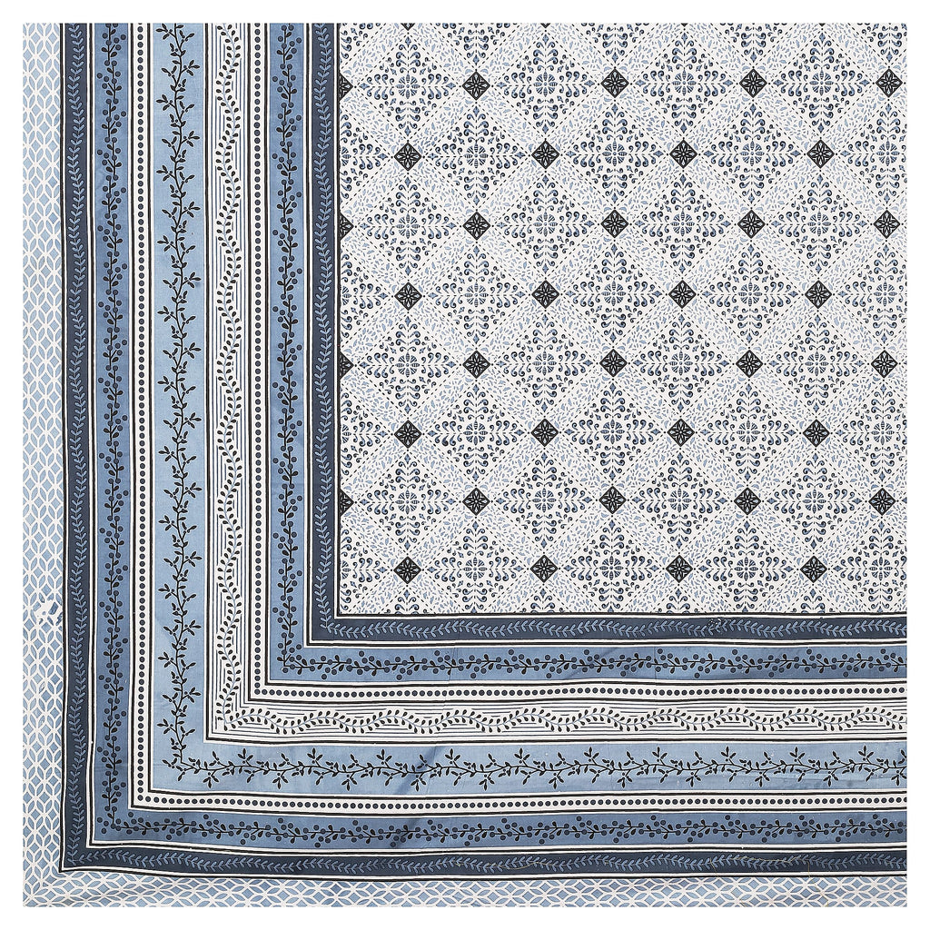 Rangmahal Collection 90x108 Viscose Double Bedsheet with Intricate Motifs & Matching Pillow Covers
