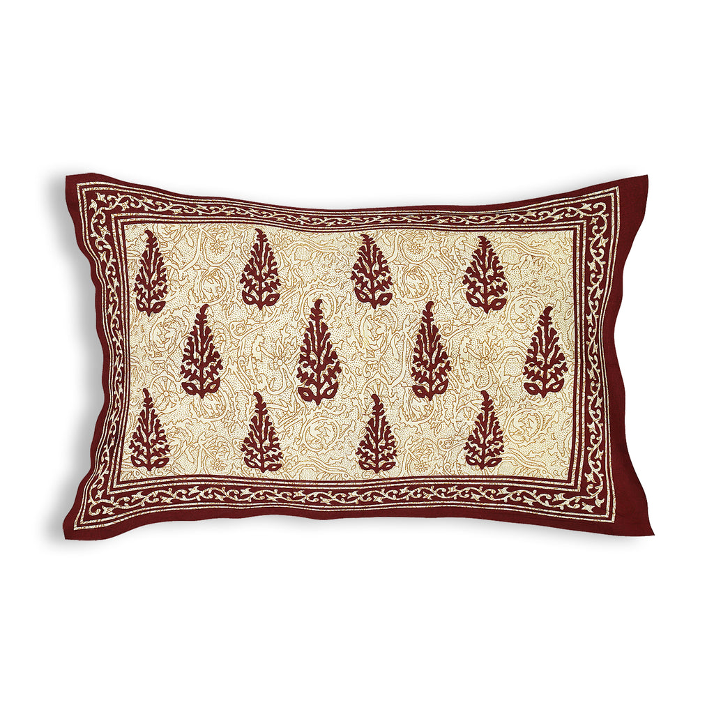 59" Eco Handblock Print 100% Cotton Single Bedsheet with 1 Pillow Cover (60x90)