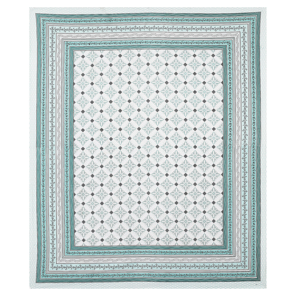 Rangmahal Collection 90x108 Viscose Double Bedsheet with Intricate Motifs & Matching Pillow Covers