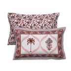 95x108 Viscose Hungama Collection Double Bedsheet with Palm & Floral Design and Pillow Covers