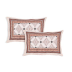 Rangmahal Collection 90x108 Viscose Double Bedsheet with Intricate Motifs & Matching Pillow Covers