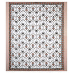 95x108 Viscose Hungama Collection Double Bedsheet with Palm & Floral Design and Pillow Covers