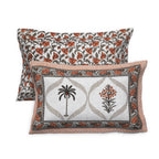 95x108 Viscose Hungama Collection Double Bedsheet with Palm & Floral Design and Pillow Covers