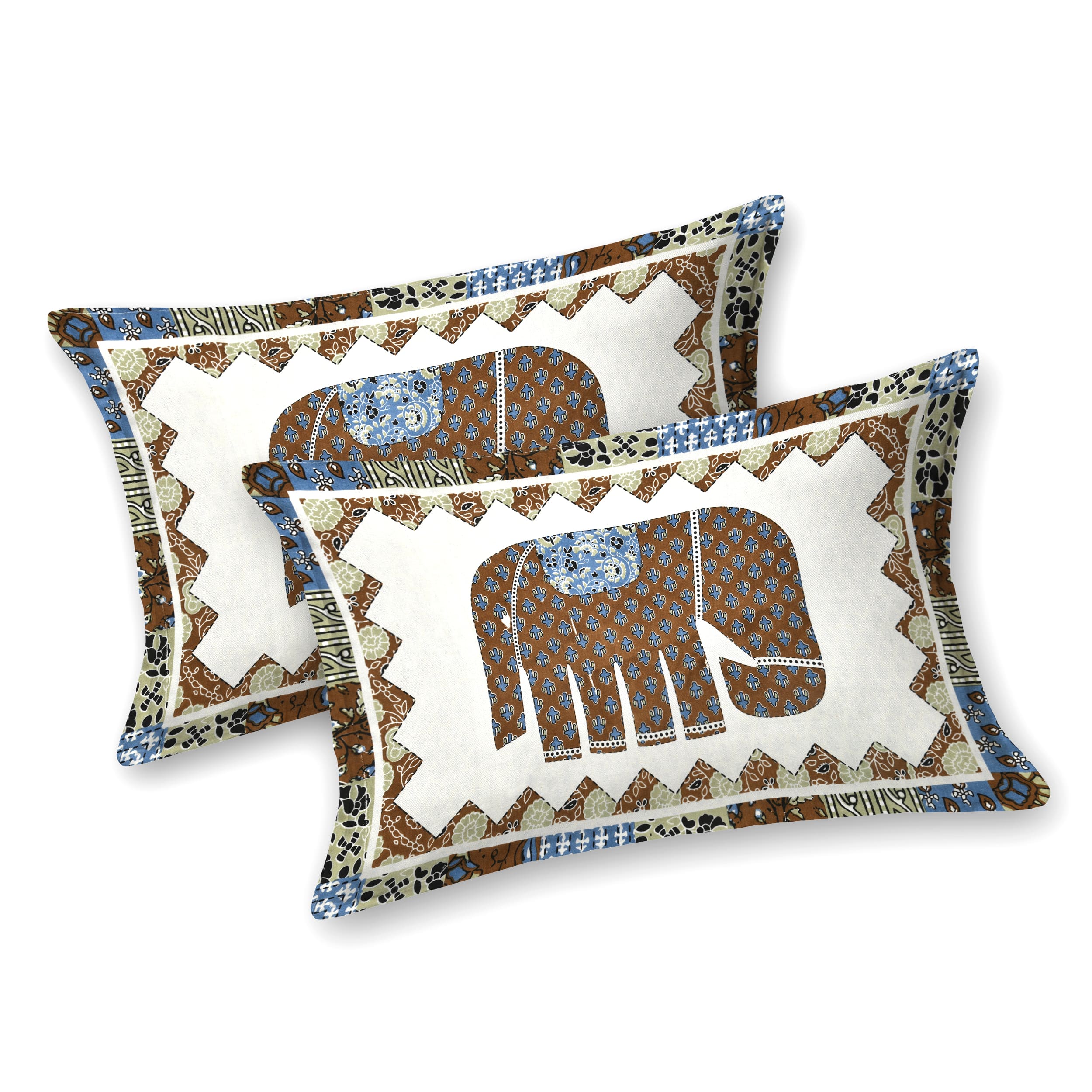 Viscose Gangour Collection 95x108 Double Bedsheet with Elephant Heritage Design