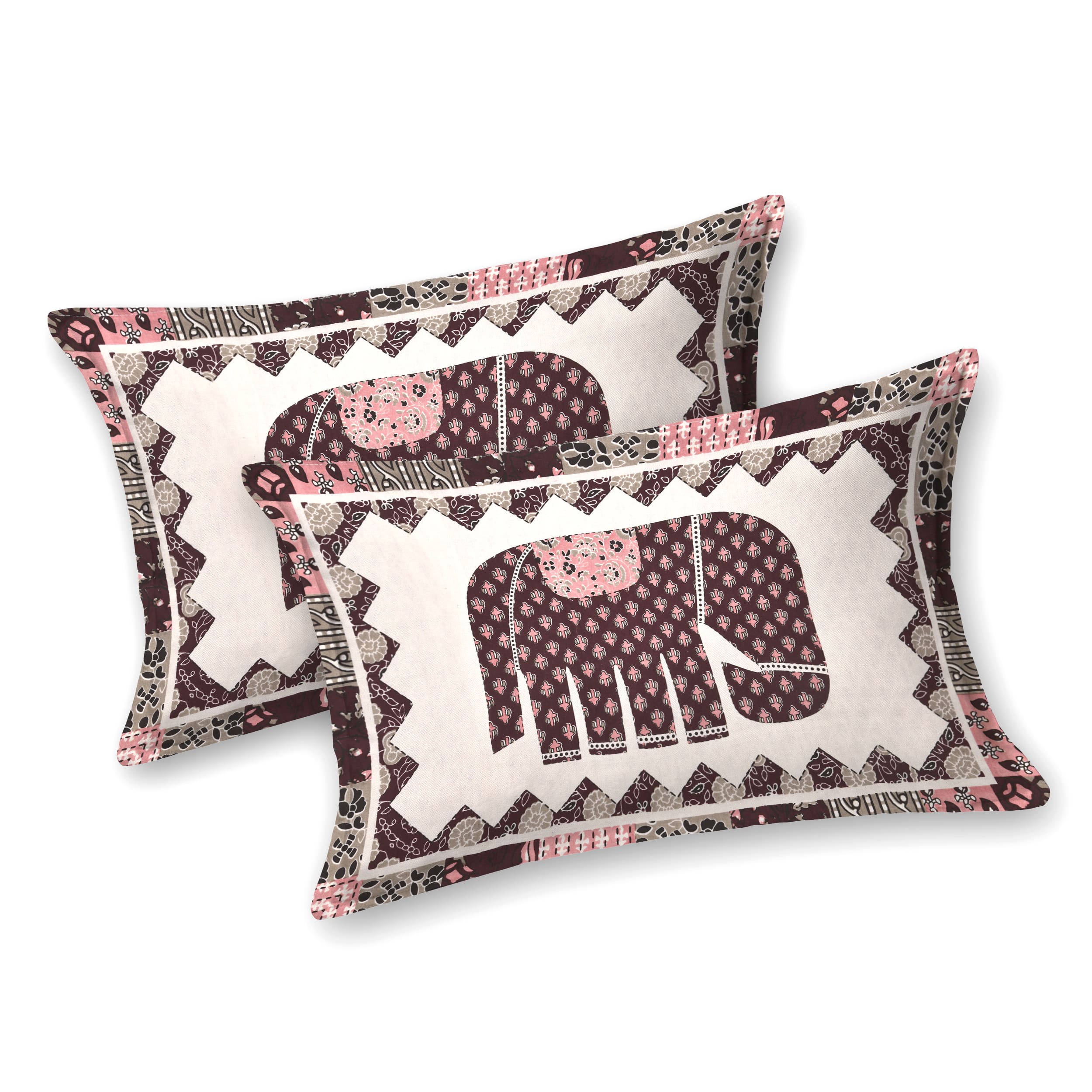 Viscose Gangour Collection 95x108 Double Bedsheet with Elephant Heritage Design