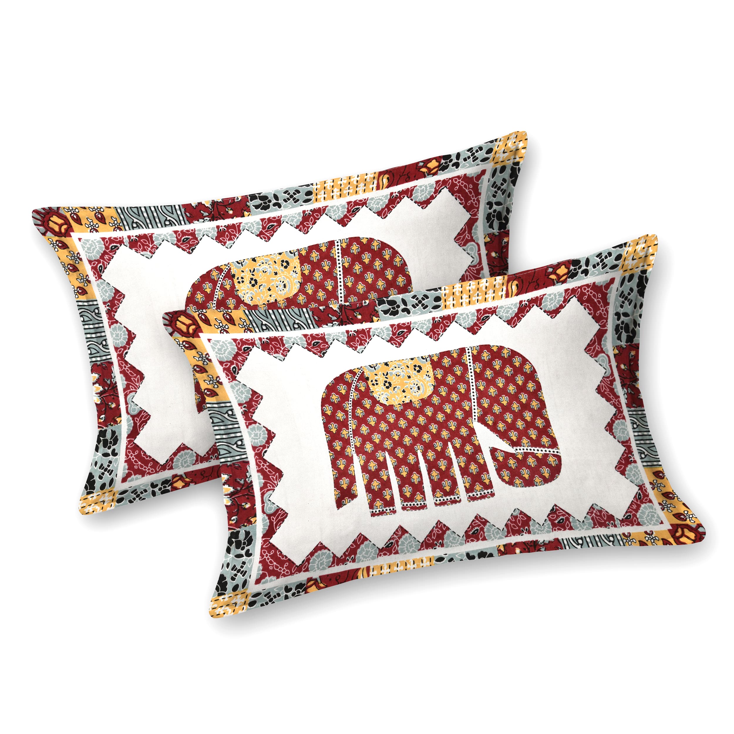 Viscose Gangour Collection 95x108 Double Bedsheet with Elephant Heritage Design