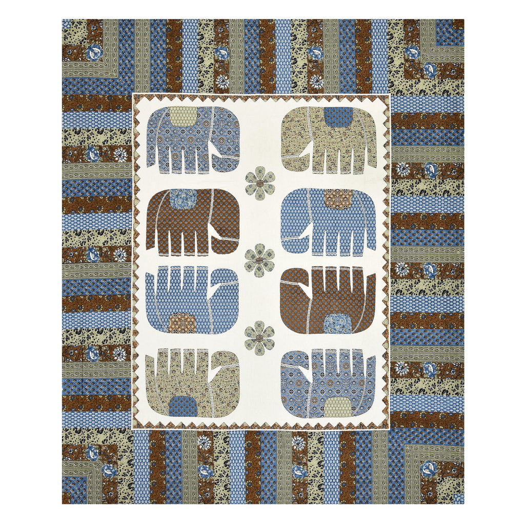 Viscose Gangour Collection 95x108 Double Bedsheet with Elephant Heritage Design