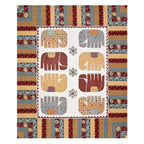 Viscose Gangour Collection 95x108 Double Bedsheet with Elephant Heritage Design