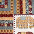 Viscose Gangour Collection 95x108 Double Bedsheet with Elephant Heritage Design