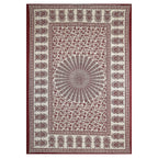 59" Traditional Mandala & Paisley Print 100% Cotton Single Bedsheet with 1 Pillow Cover (60x90)