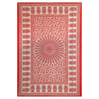 59" Traditional Mandala & Paisley Print 100% Cotton Single Bedsheet with 1 Pillow Cover (60x90)