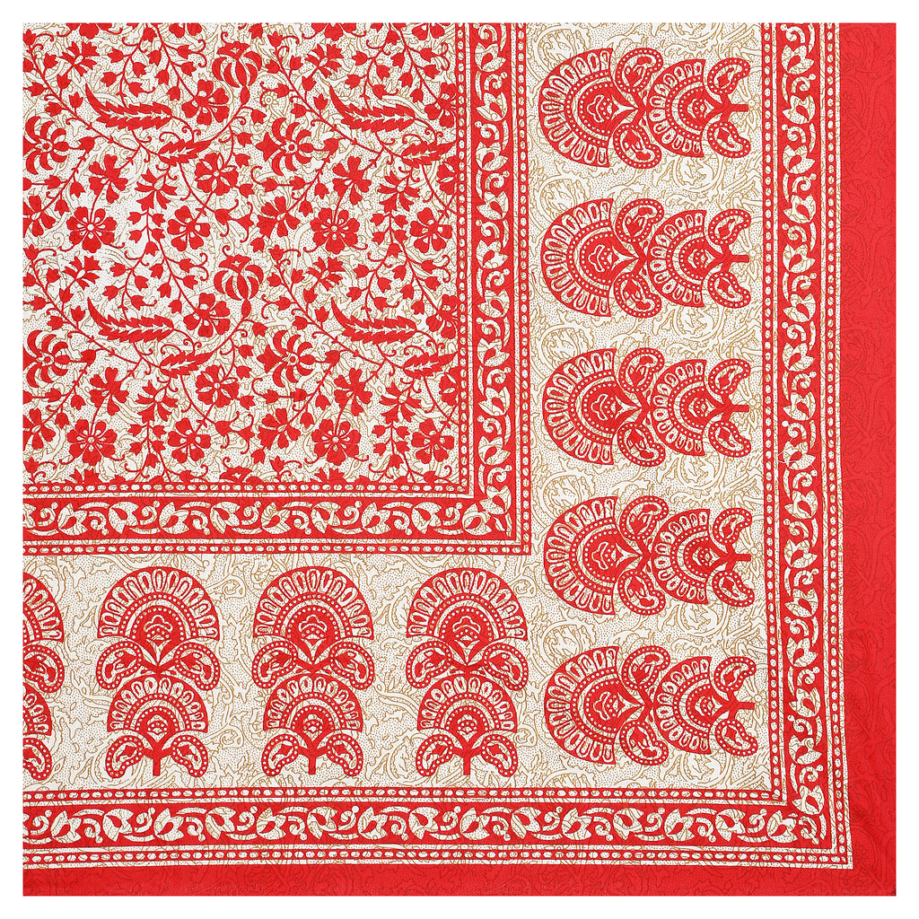 59" Traditional Mandala & Paisley Print 100% Cotton Single Bedsheet with 1 Pillow Cover (60x90)