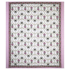 95x108 Viscose Hungama Collection Double Bedsheet with Palm & Floral Design and Pillow Covers