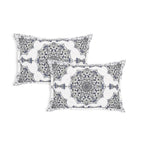 Rangmahal Collection 90x108 Viscose Double Bedsheet with Intricate Motifs & Matching Pillow Covers