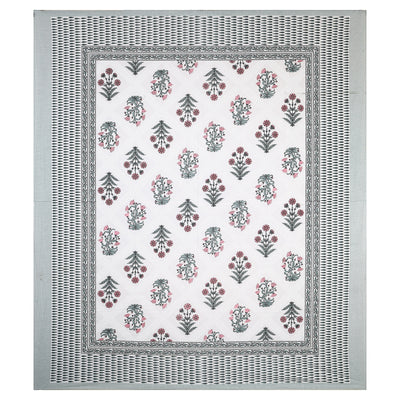 95x108 Viscose Hungama Collection Double Bedsheet with Floral Buti Patterns & Pillow Covers