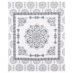 Rangmahal Collection 90x108 Viscose Double Bedsheet with Intricate Motifs & Matching Pillow Covers