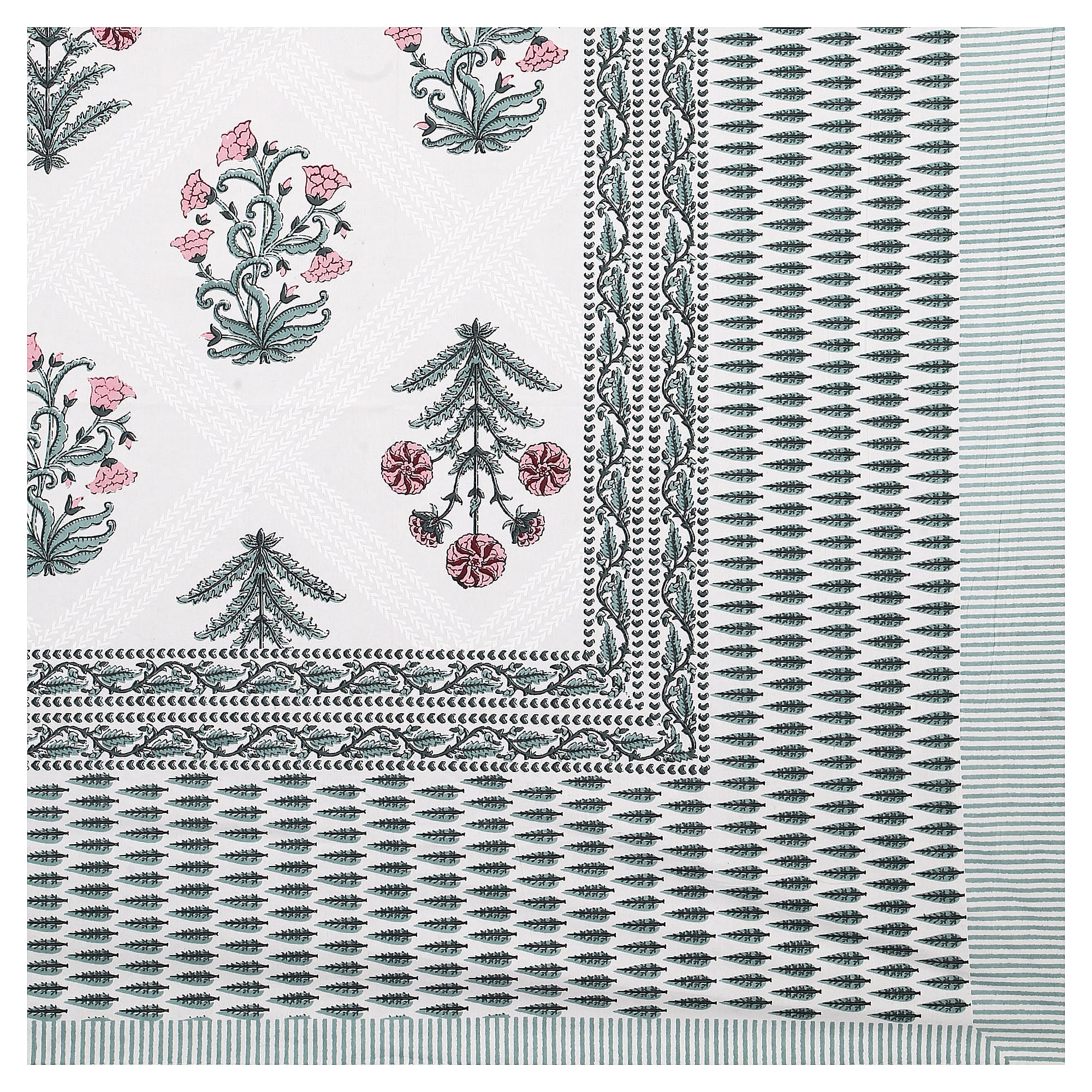 95x108 Viscose Hungama Collection Double Bedsheet with Traditional Leaf & Floral Print + Pillow Covers