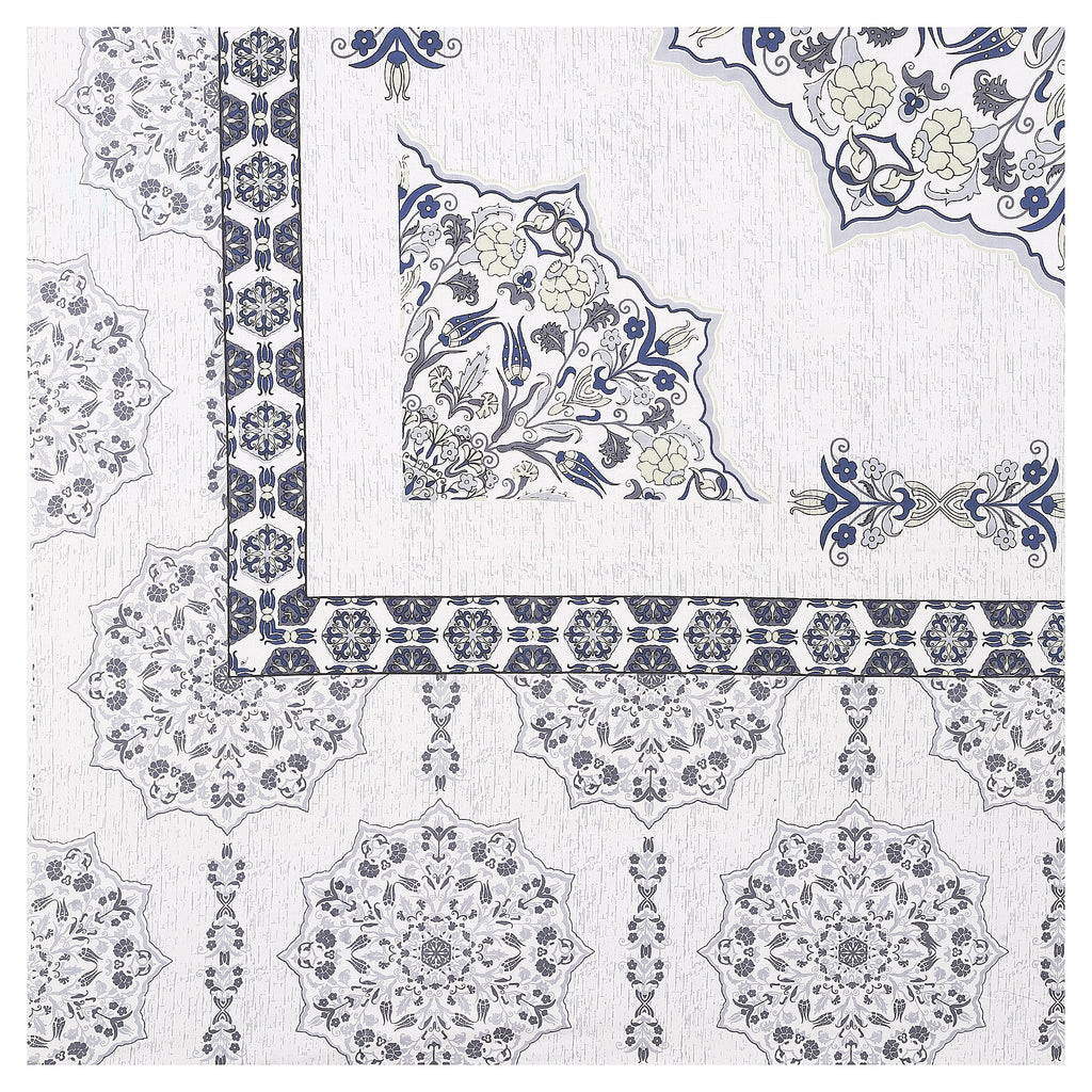 Rangmahal Collection 90x108 Viscose Double Bedsheet with Intricate Motifs & Matching Pillow Covers