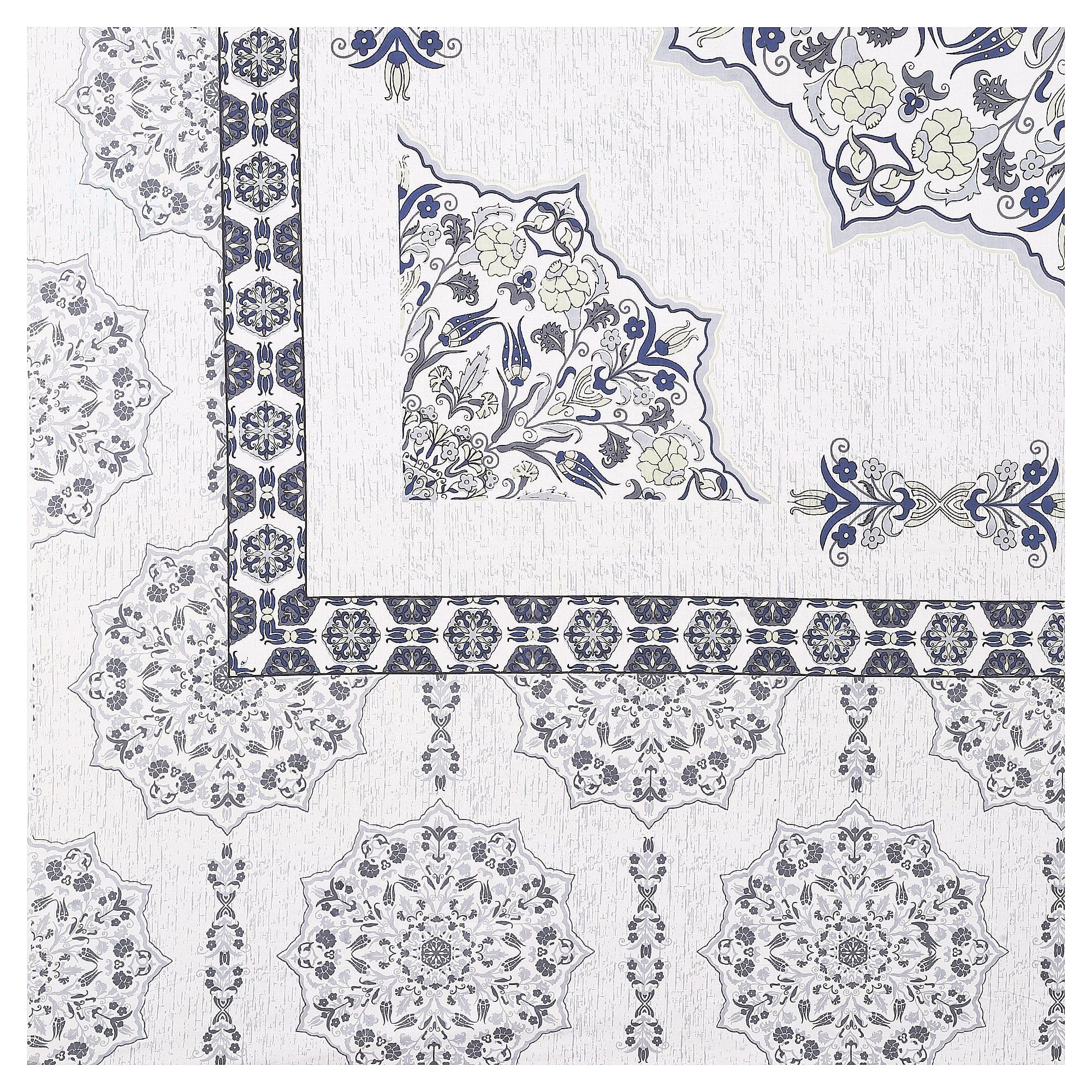Rangmahal Collection 90x108 Viscose Double Bedsheet with Intricate Motifs & Matching Pillow Covers