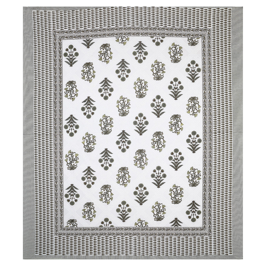 95x108 Viscose Hungama Collection Double Bedsheet with Traditional Leaf & Floral Print + Pillow Covers