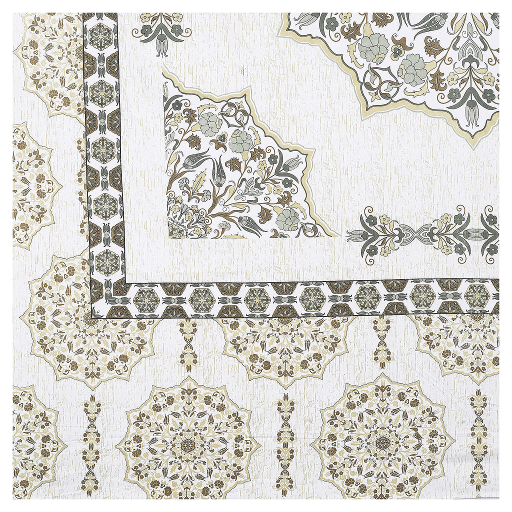 Rangmahal Collection 90x108 Viscose Double Bedsheet with Intricate Motifs & Matching Pillow Covers