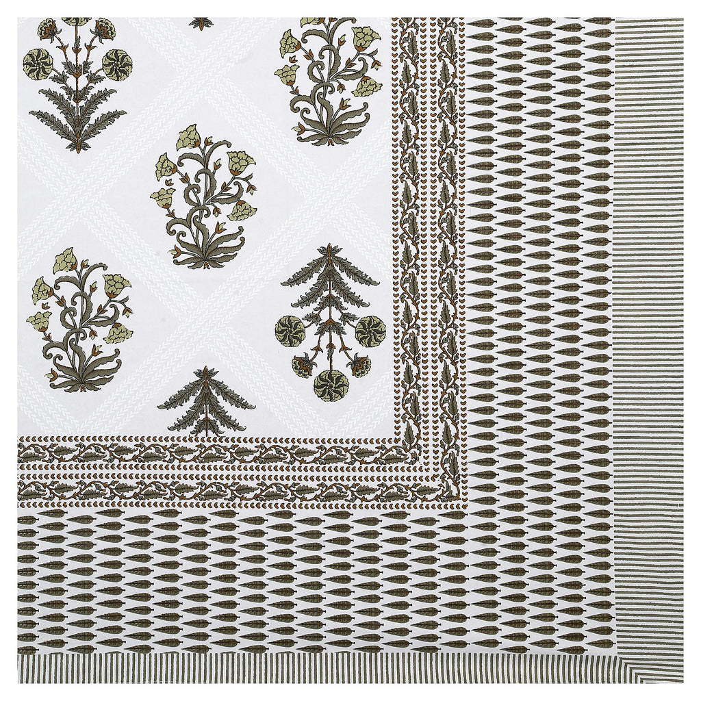 95x108 Viscose Hungama Collection Double Bedsheet with Traditional Leaf & Floral Print + Pillow Covers