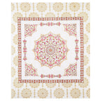 Rangmahal Collection 90x108 Viscose Double Bedsheet with Intricate Motifs & Matching Pillow Covers