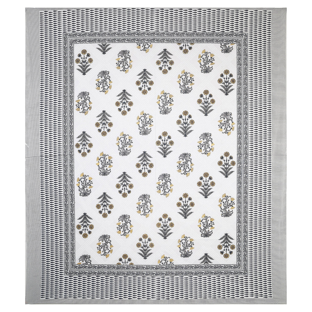 95x108 Viscose Hungama Collection Double Bedsheet with Traditional Leaf & Floral Print + Pillow Covers