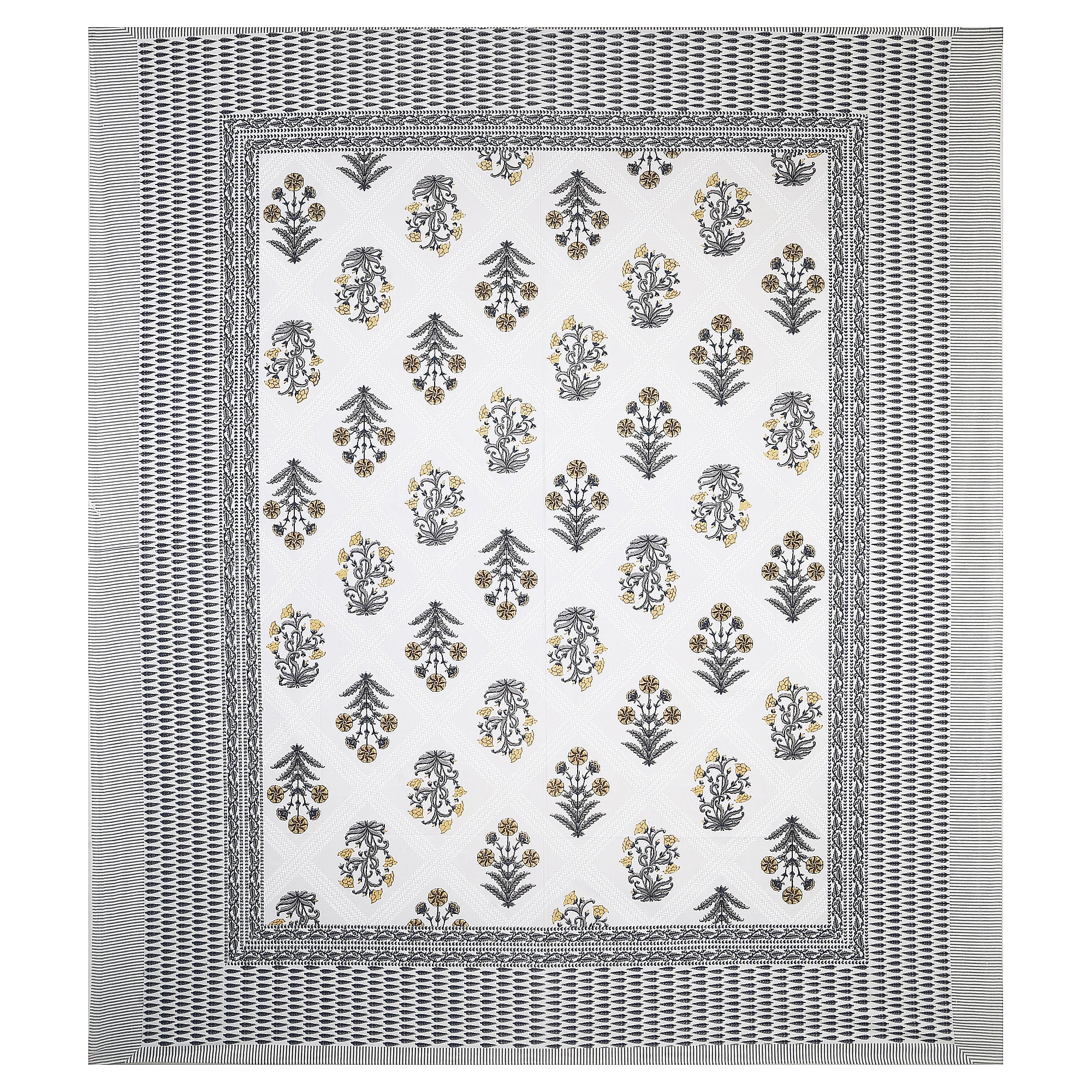 95x108 Viscose Hungama Collection Double Bedsheet with Traditional Leaf & Floral Print + Pillow Covers
