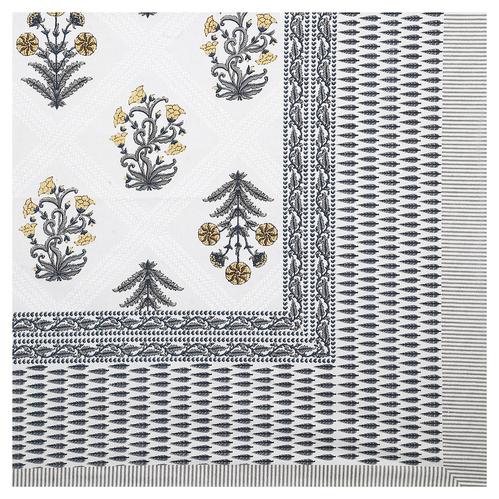 95x108 Viscose Hungama Collection Double Bedsheet with Traditional Leaf & Floral Print + Pillow Covers
